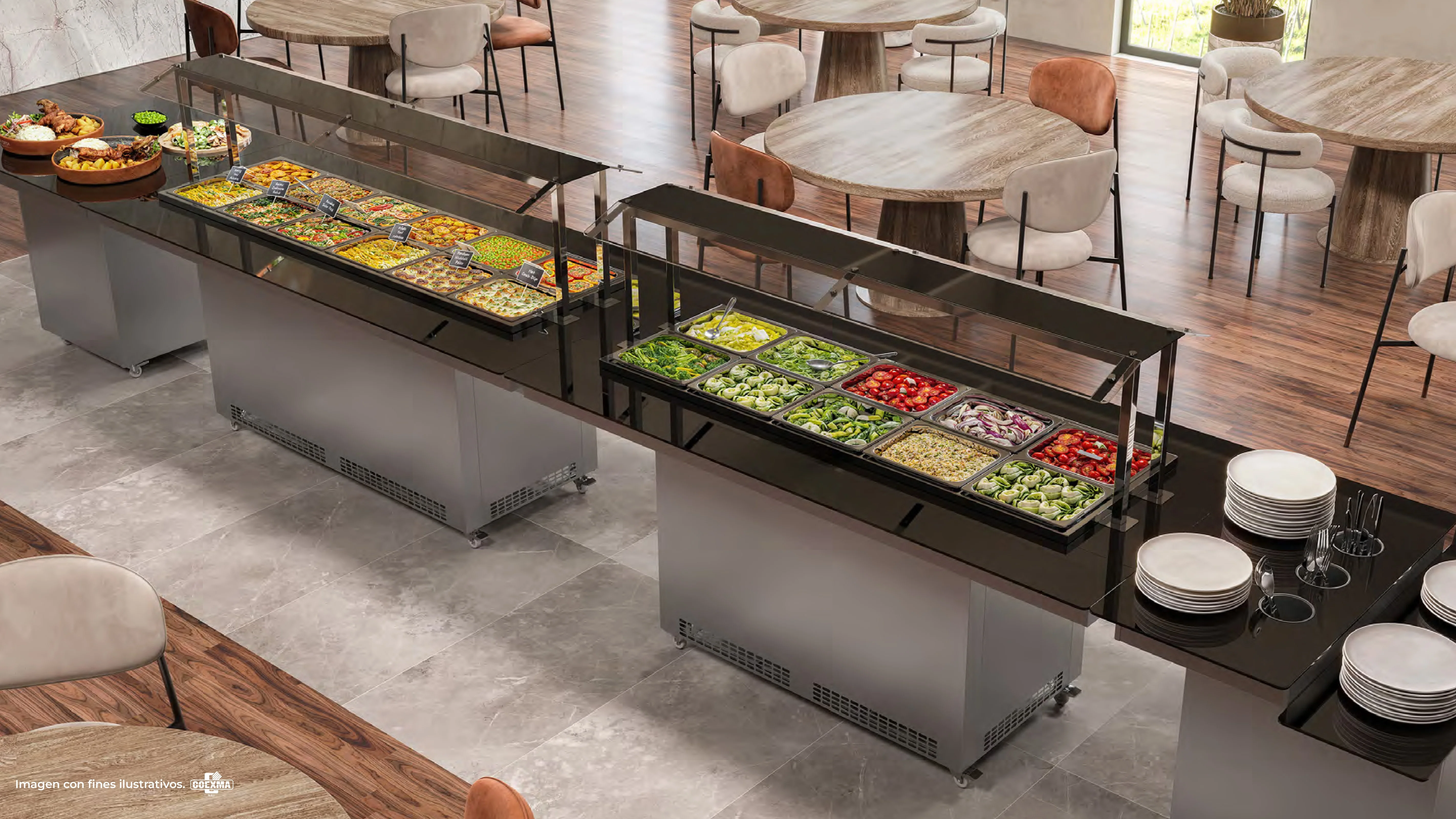 New Buffet Central Frío 6 cubas - NBRCF6
