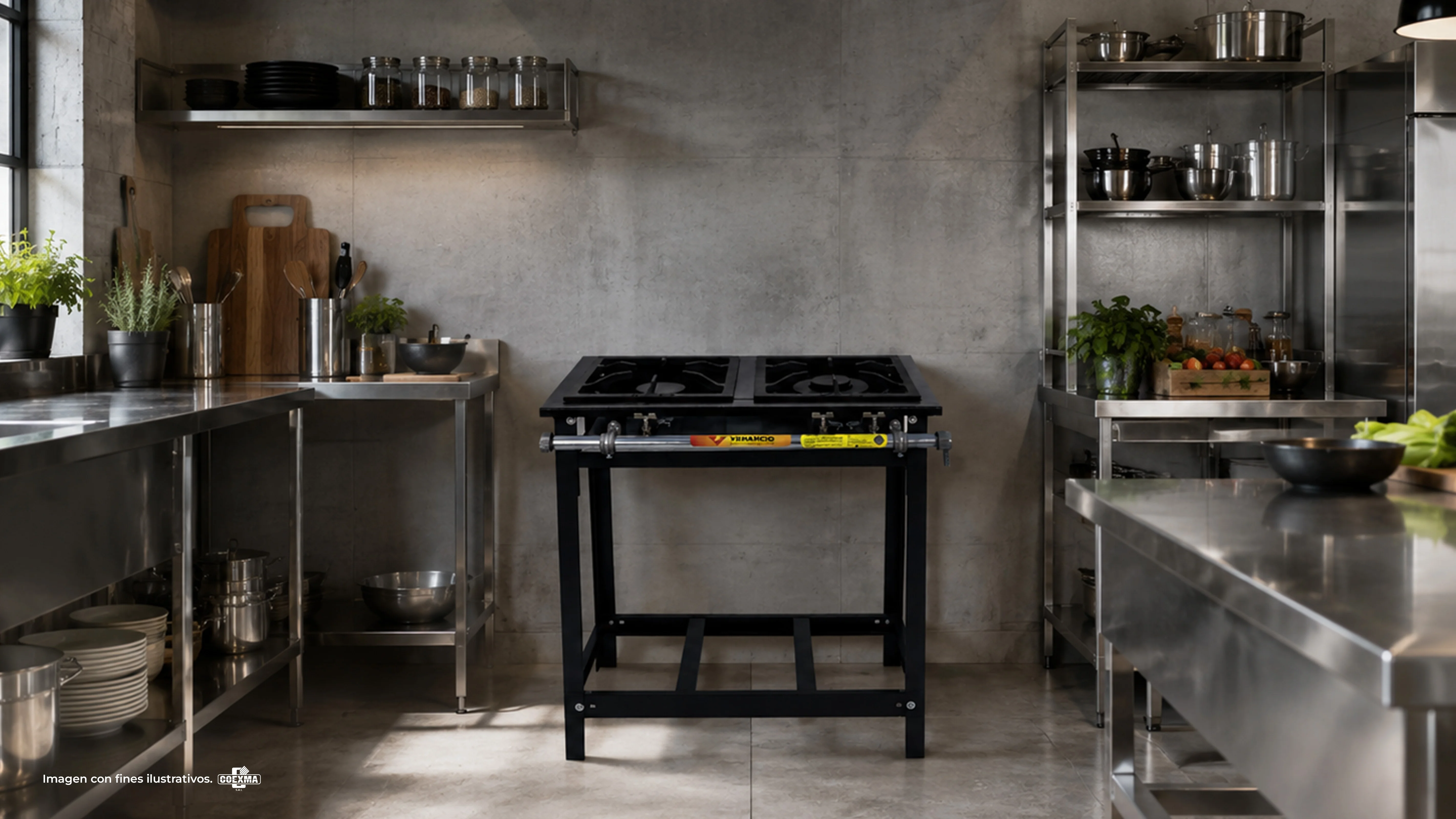 Cocina a Gas Industrial 2 Quemadores