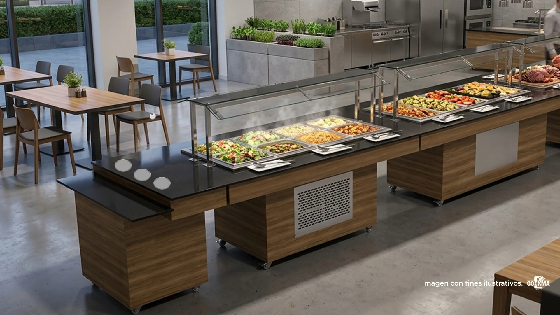 Módulo Platos y Cubiertos para Buffet CPTBR