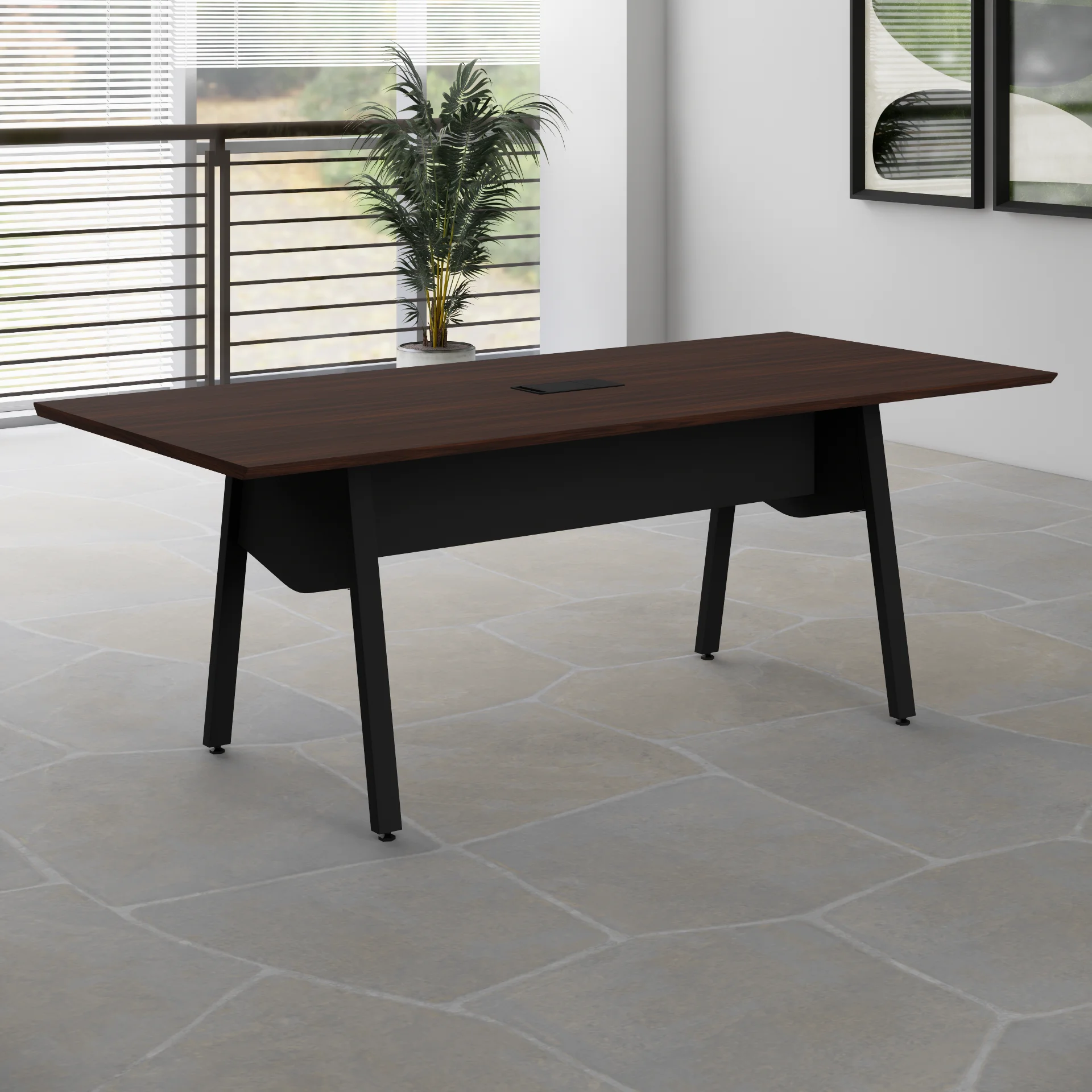 Mesa de Reunión Rectangular Pata Caballete VRA2090 - Imagen 7