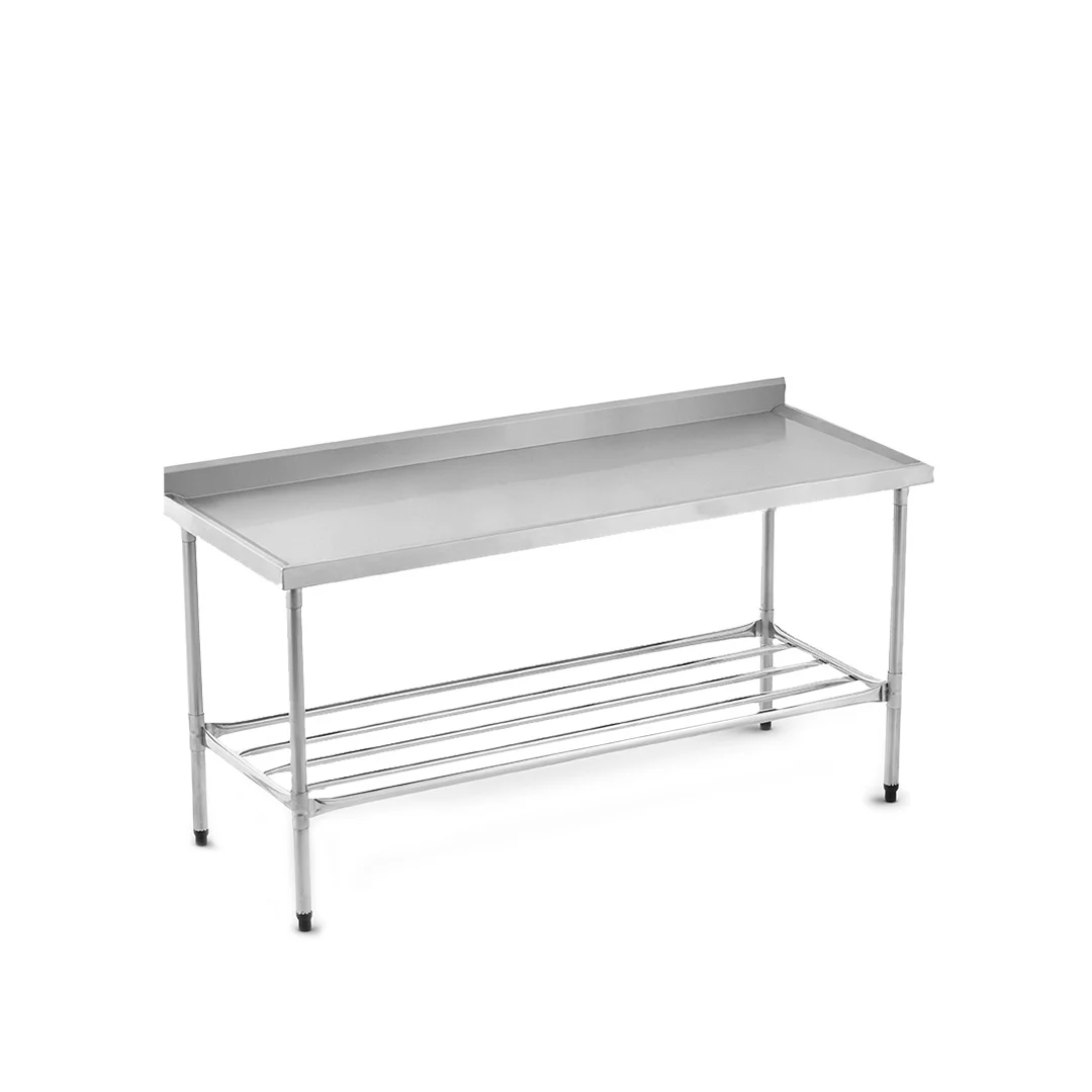 Mesa Inox con Espejo y Borde Sin Soporte MITEBEP-1500 Estructura Pintada - Imagen 2