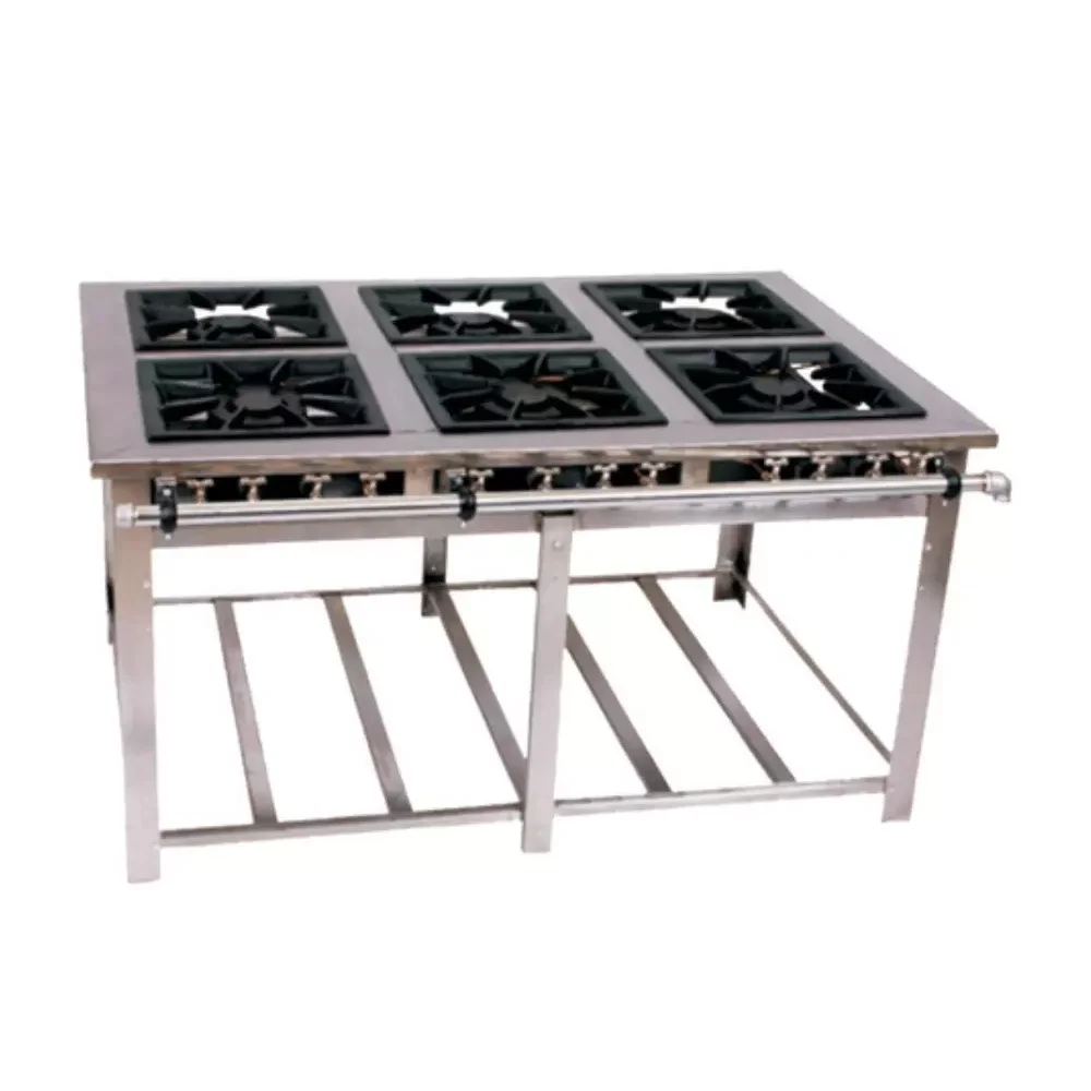 Cocina a Gas Industrial Maxi 6 Quemadores Acero Inox MI6 - Imagen 2